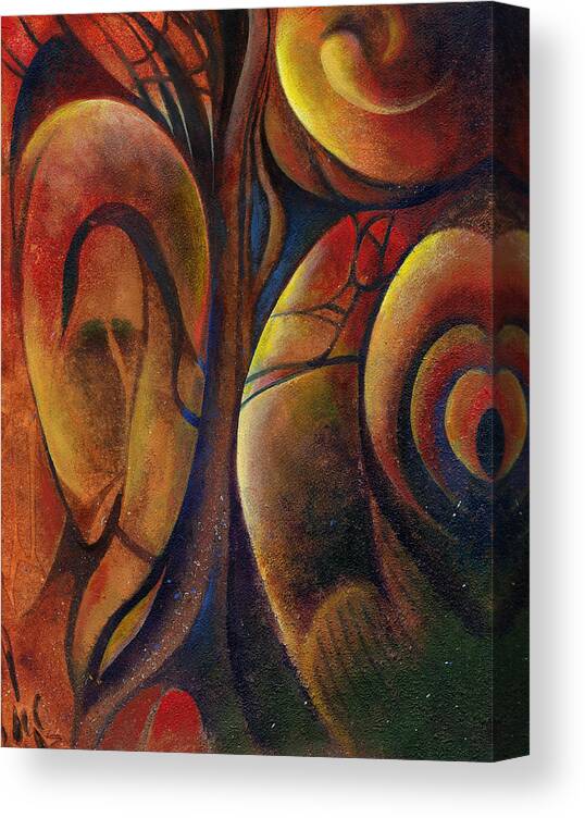 Abstract Canvas Print featuring the painting Snakes and Snails by Andrew King