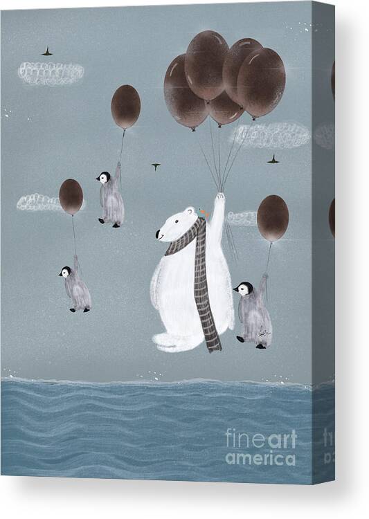 Bears Canvas Print featuring the painting Some Day I'll Fly Away by Bri Buckley