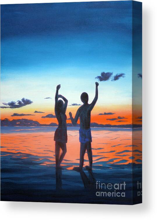 Sunrise Canvas Print featuring the painting Special Moment by Blaine Filthaut