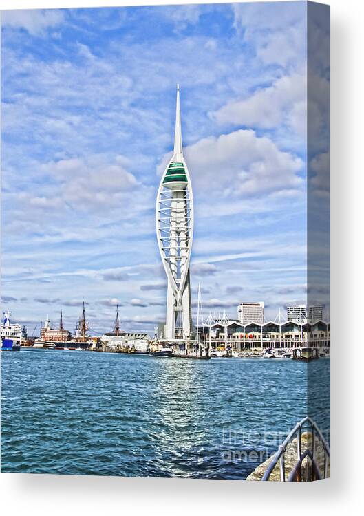 Large Portsmouth Harbour Spinnaker Tower UK Skyline Canvas Picture Wall Art 