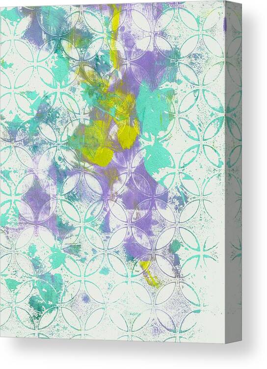 Abstract Art Canvas Print featuring the mixed media Spring Begins by Lisa Noneman