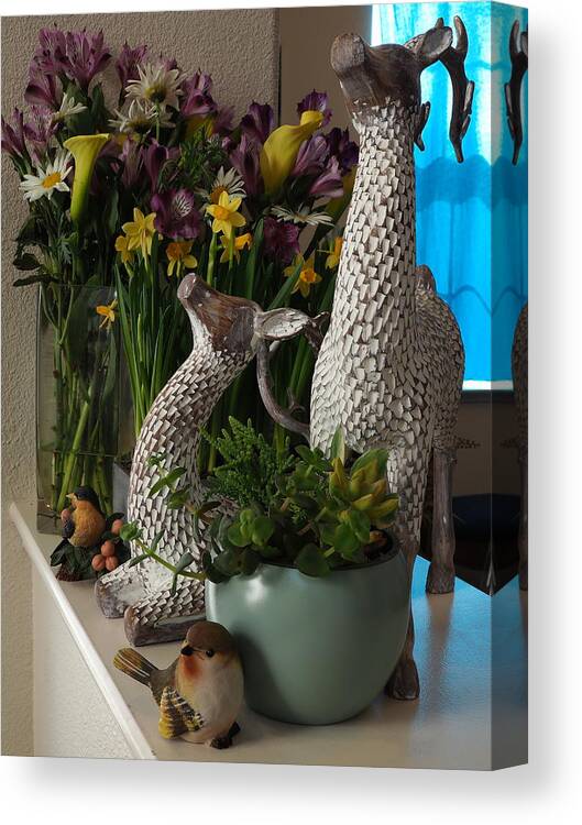 Still Life Canvas Print featuring the photograph Spring Decor by Richard Thomas