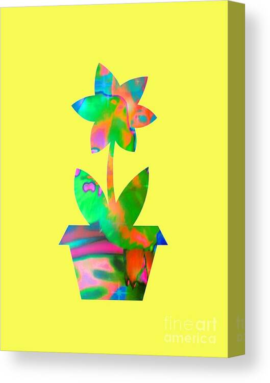 Flower Canvas Print featuring the digital art Spring Fever by Rachel Hannah