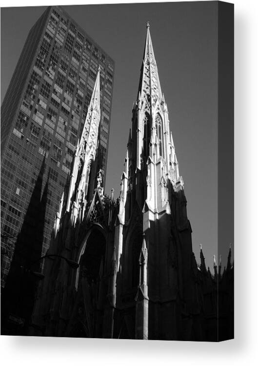 Architecture Canvas Print featuring the photograph St. Patrick's Cathedral by John Schneider
