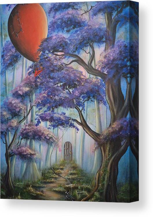 Forest Canvas Print featuring the painting Step Inside by Krystyna Spink