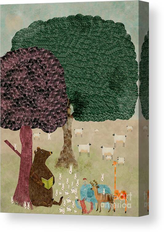 Forests Canvas Print featuring the painting Story Time by Bri Buckley
