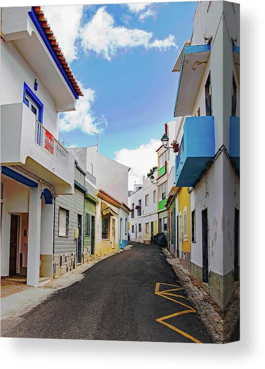 Street Canvas Print featuring the photograph Street in Alvor by Jeff Townsend