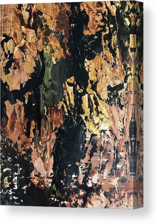 Abstract Canvas Print featuring the painting Study 1 by Laura Jaffe