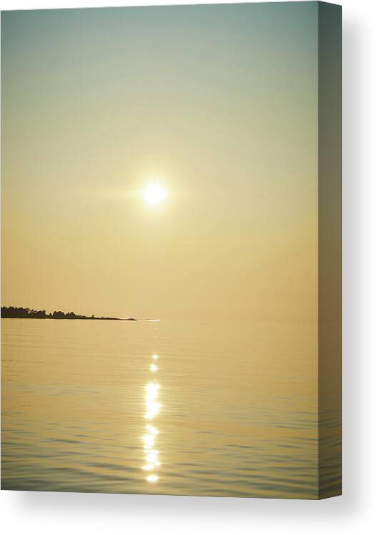 Jouko Lehto Canvas Print featuring the photograph Summer Seaside sunset by Jouko Lehto