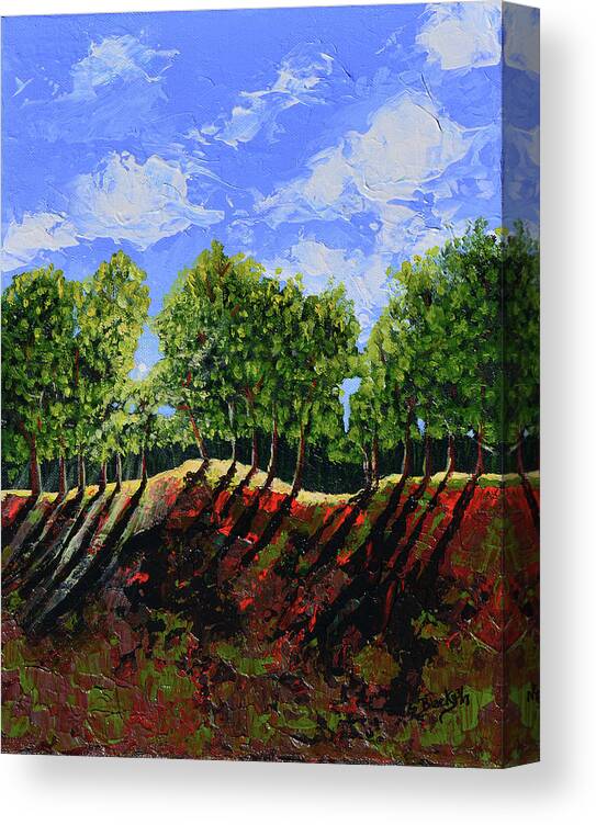 Summer Canvas Print featuring the painting Summer Shadows by Donna Blackhall