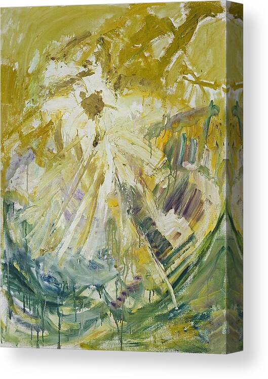 Abstract Expressionist Canvas Print featuring the painting Sun Rising by Lynne Taetzsch
