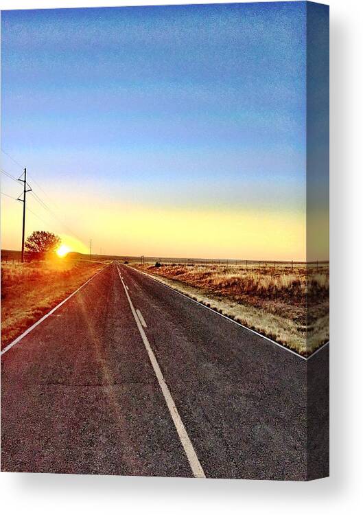 Sunrise Canvas Print featuring the photograph Sunrise Road by Brad Hodges