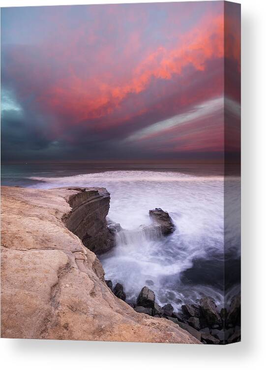 San Diego Canvas Print featuring the photograph Sunset Cliffs Park Sunrise Cloud by William Dunigan
