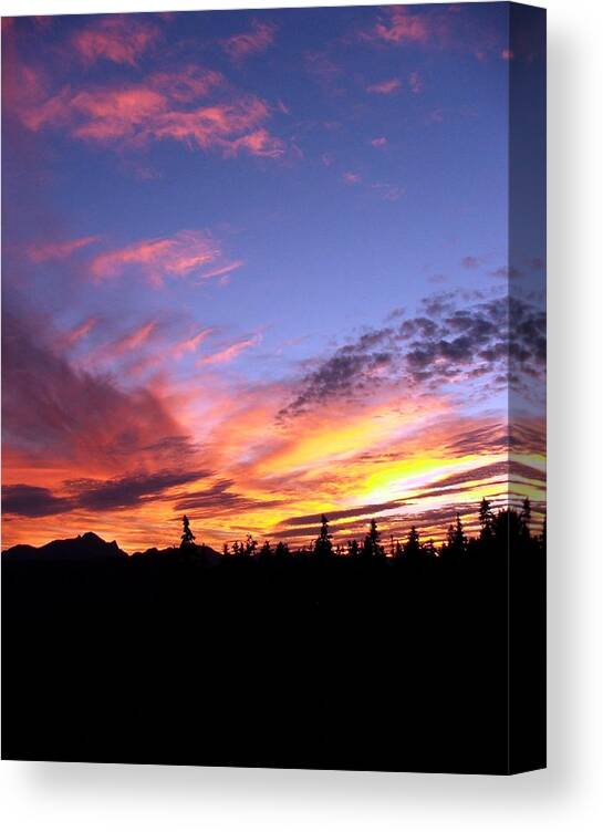 Sunset Canvas Print featuring the photograph Sunset on VanCouver Island by Robert Meanor