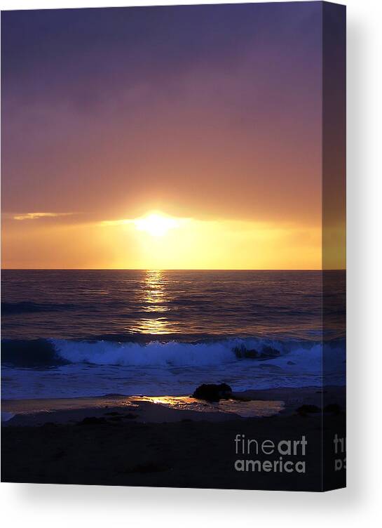 California Canvas Print featuring the photograph Sunset Over The Pacific by Phil Perkins
