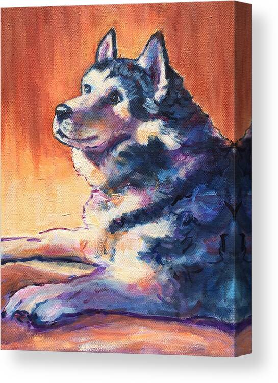  Canvas Print featuring the painting Sweet Boy by Judy Rogan