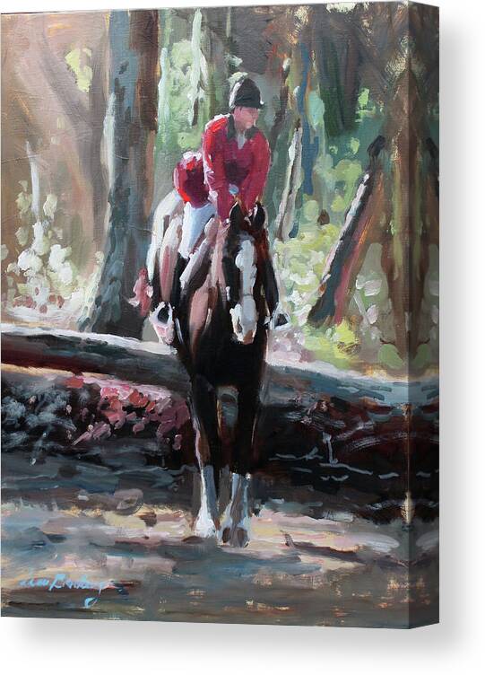 Horse Canvas Print featuring the painting Tally Ho by Susan Bradbury