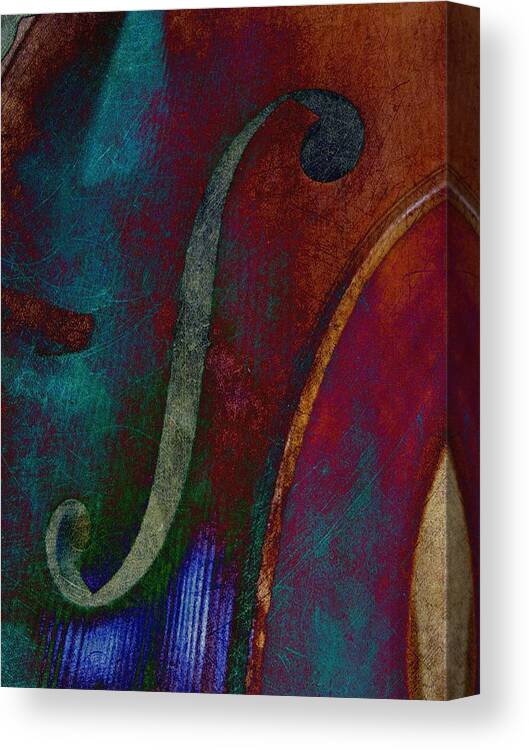 Cello Canvas Print featuring the photograph The Cello - POP Art by Marianna Mills