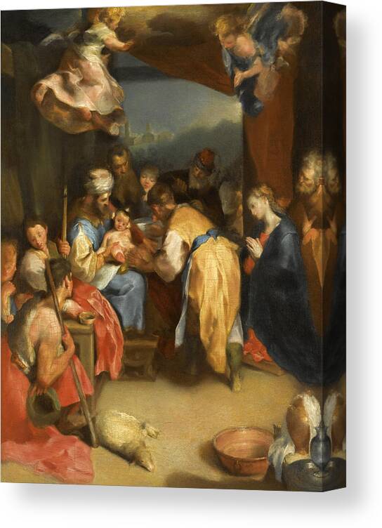 Federico Barocci Canvas Print featuring the painting The Circumcision of Christ by Federico Barocci