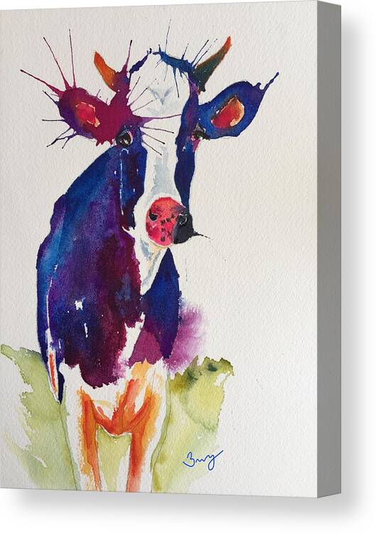 Farm Canvas Print featuring the painting The Dairy Queen by Bonny Butler