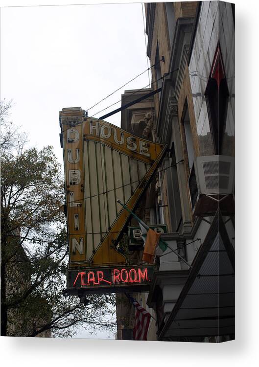 New York Canvas Print featuring the photograph The Dublin House Tap Room by Mary Capriole