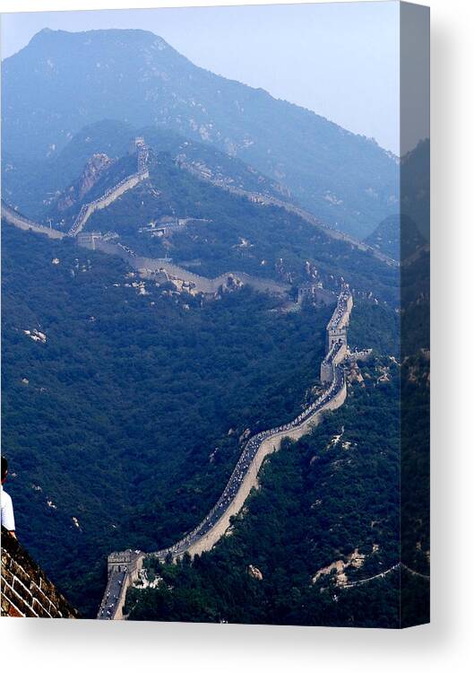 China Canvas Print featuring the photograph The Great Wall by Darcy Dietrich