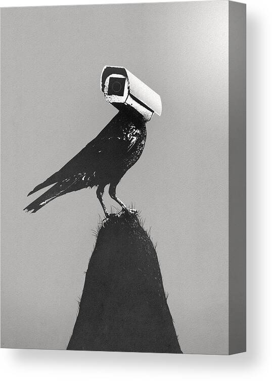 Cctv Canvas Print featuring the digital art The Lookout by Nicebleed 