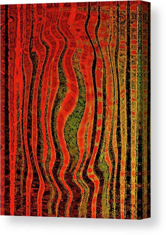 Abstract Art Canvas Print featuring the mixed media The Narrow Way by Bonnie Bruno