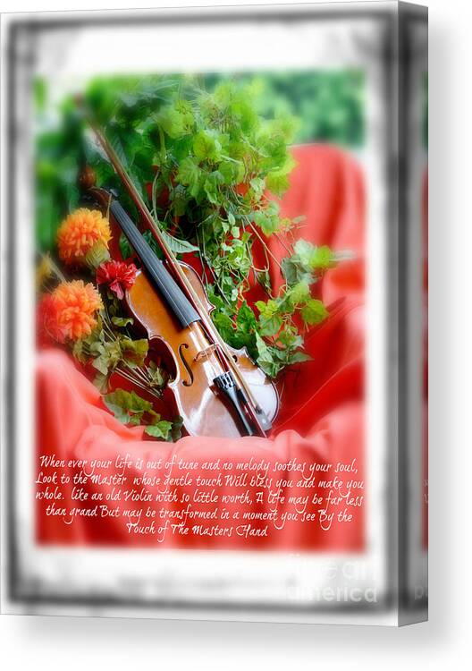 Violin Canvas Print featuring the photograph The Old Violin by Lila Fisher-Wenzel