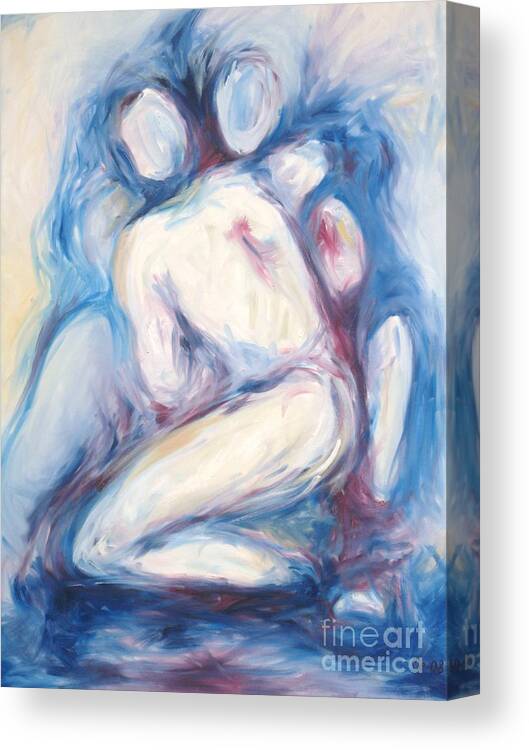 Protection Canvas Print featuring the painting The Protector by Marat Essex