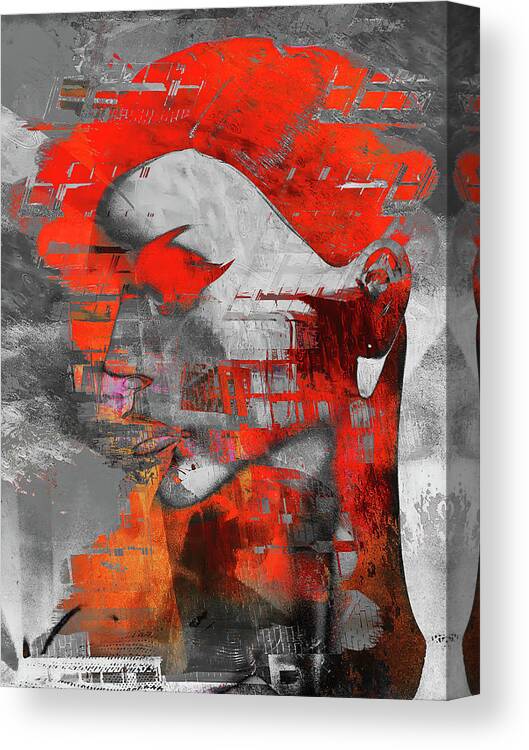Eye Canvas Print featuring the photograph The red eye by Gabi Hampe