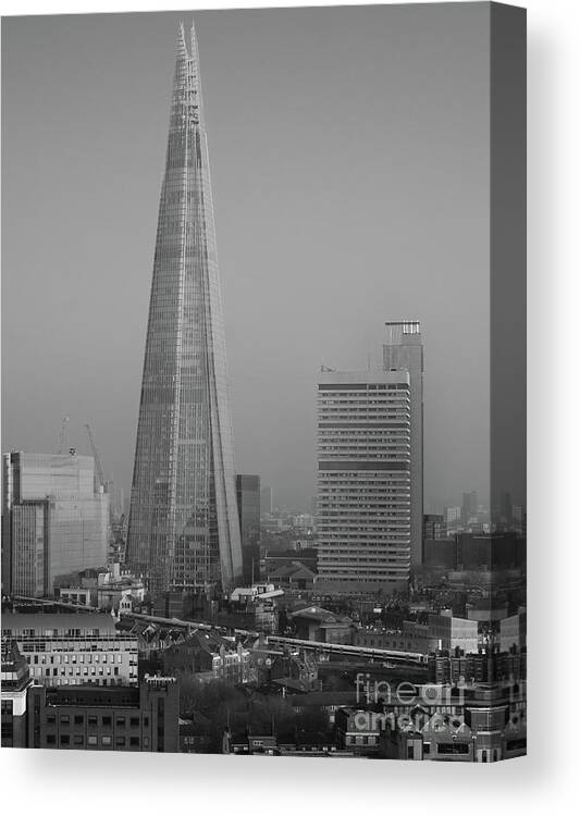 The Shard Canvas Print featuring the photograph The Shard, London by Perry Rodriguez