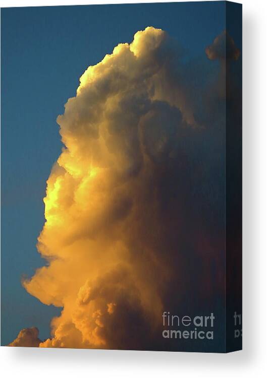 The Sunset Cloud Canvas Print featuring the photograph The Sunset Cloud by Robert Birkenes