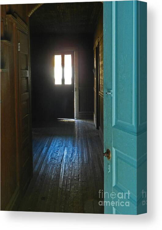Old House Canvas Print featuring the photograph Through the door by Deborah Ferree