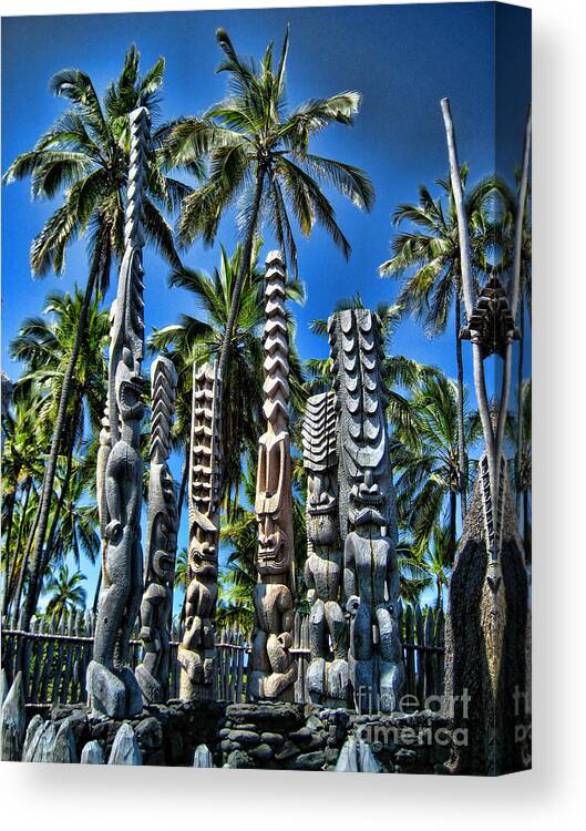 Tiki Canvas Print featuring the photograph Tiki Gods by Brian Governale