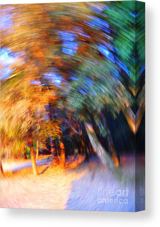 Trees Canvas Print featuring the digital art Time Bandit by JoAnn SkyWatcher