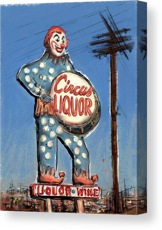 Clown Canvas Print featuring the mixed media Tipsy the Clown by Russell Pierce