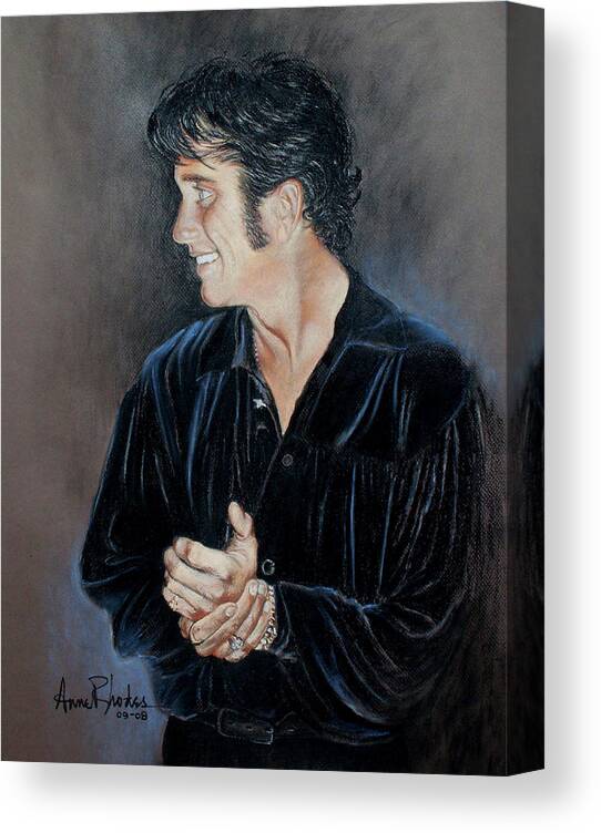 Portrait Canvas Print featuring the painting Tribute Artist by Anne Rhodes