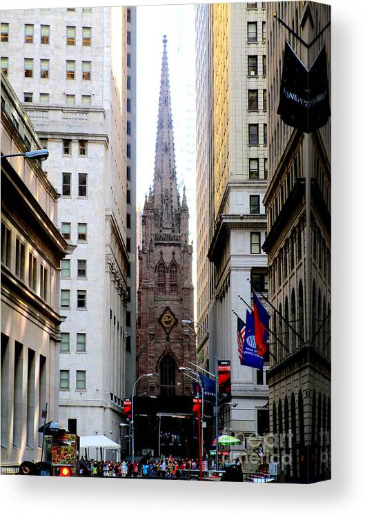 New York Canvas Print featuring the photograph Trinity Church 2 by Randall Weidner