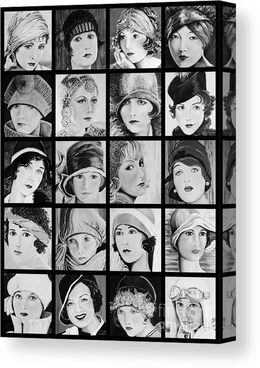 1920s Canvas Print featuring the painting Twenty Twenties by Barbara Chase