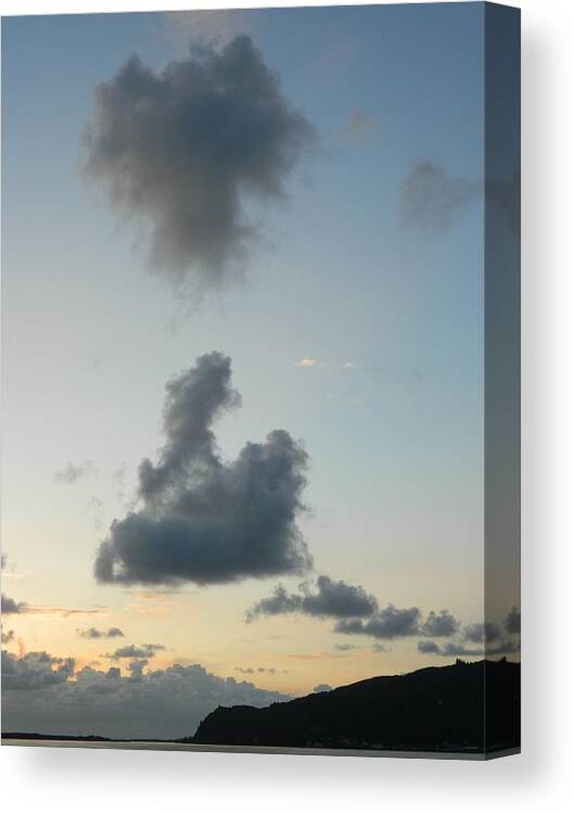 Nature Canvas Print featuring the photograph Two Clouds by Gallery Of Hope 