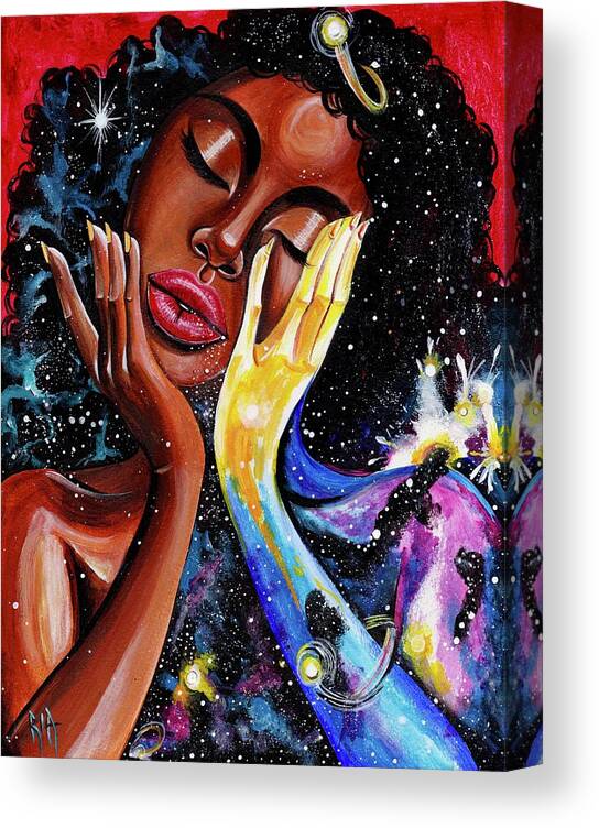 Universe Canvas Print featuring the painting Unlocked U.Never.See.All by Artist RiA