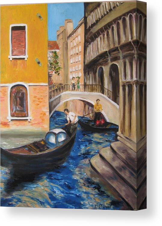 Landscape Canvas Print featuring the painting Venice Afternoon by Lisa Boyd