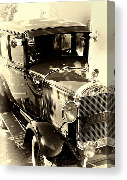 Old Car Canvas Print featuring the photograph Vintage Classic Ride by Julie Palencia
