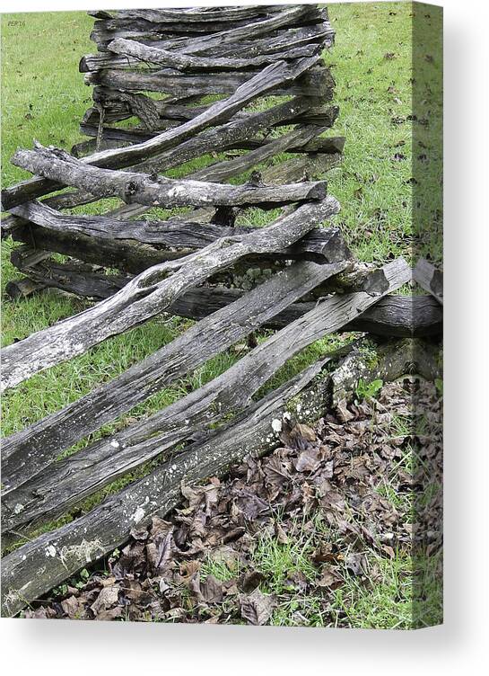 Cades Cove Canvas Print featuring the photograph Vintage Custom Fencing by Phil Perkins