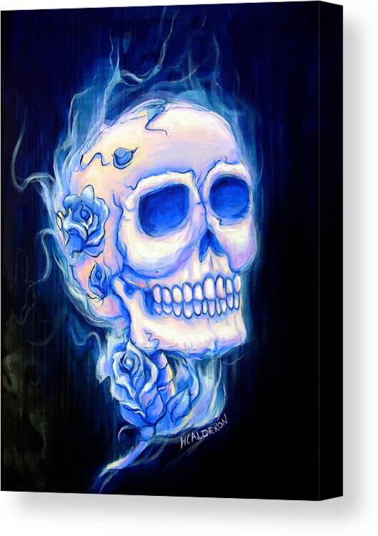 Day Of The Dead Canvas Print featuring the painting Violeta by Heather Calderon