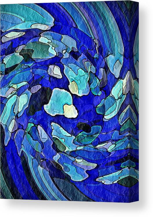 Wall Canvas Print featuring the digital art Wall of Water by Terry Mulligan