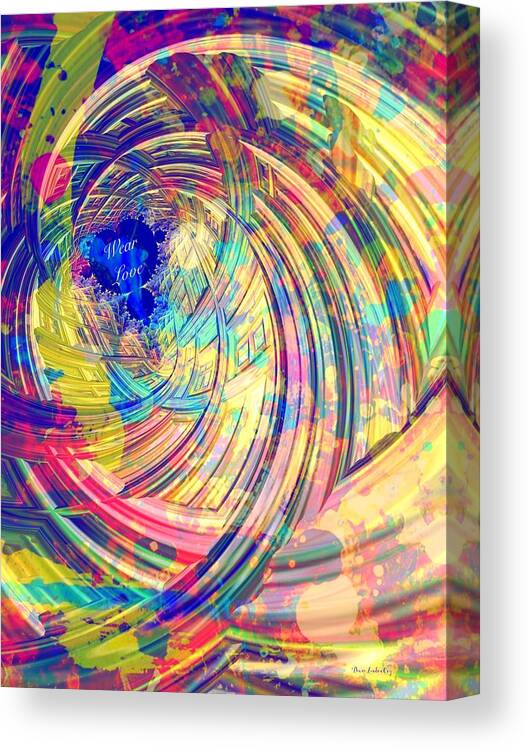 Modern Art Canvas Print featuring the photograph Wear Love 1 by Diane Lindon Coy