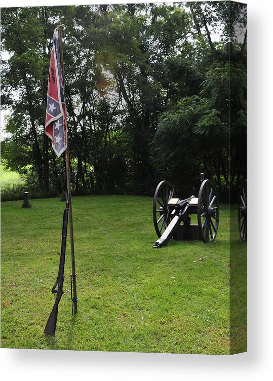 Confederate Army Canvas Print featuring the photograph Where the Rebs Camp by David Arment