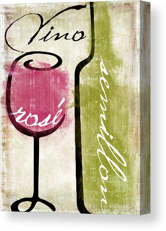 Wine Canvas Print featuring the painting Wine Tasting IV by Mindy Sommers